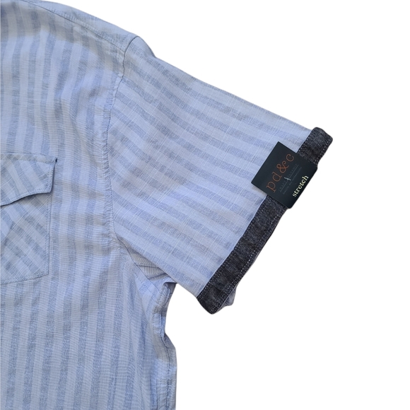 Paper Denim & Cloth Men's Blue Short Sleeve Button Down Shirt - Picture 4 of 7